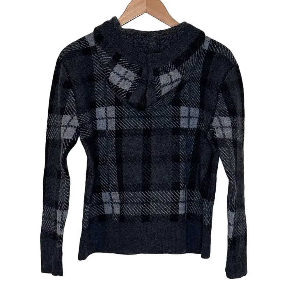 Toad & Co Heartfelt Plaid Zip Wool Sweater size small - Picture 6 of 10